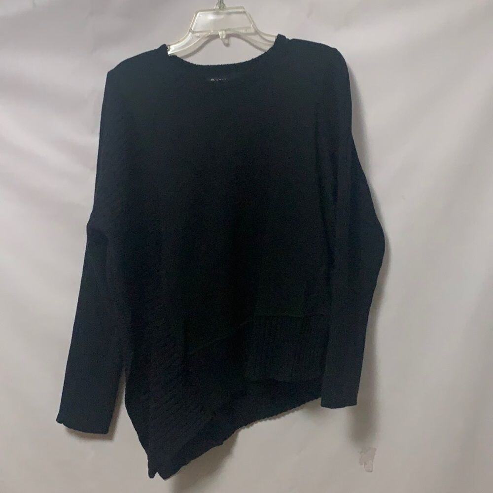 ATHLETA BLACK CREW NECK HEAVY‎ SWEATER SIZE S